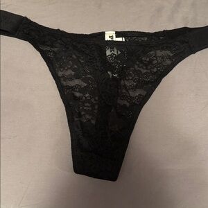 Victoria's Secret Pink Black Lace Panty